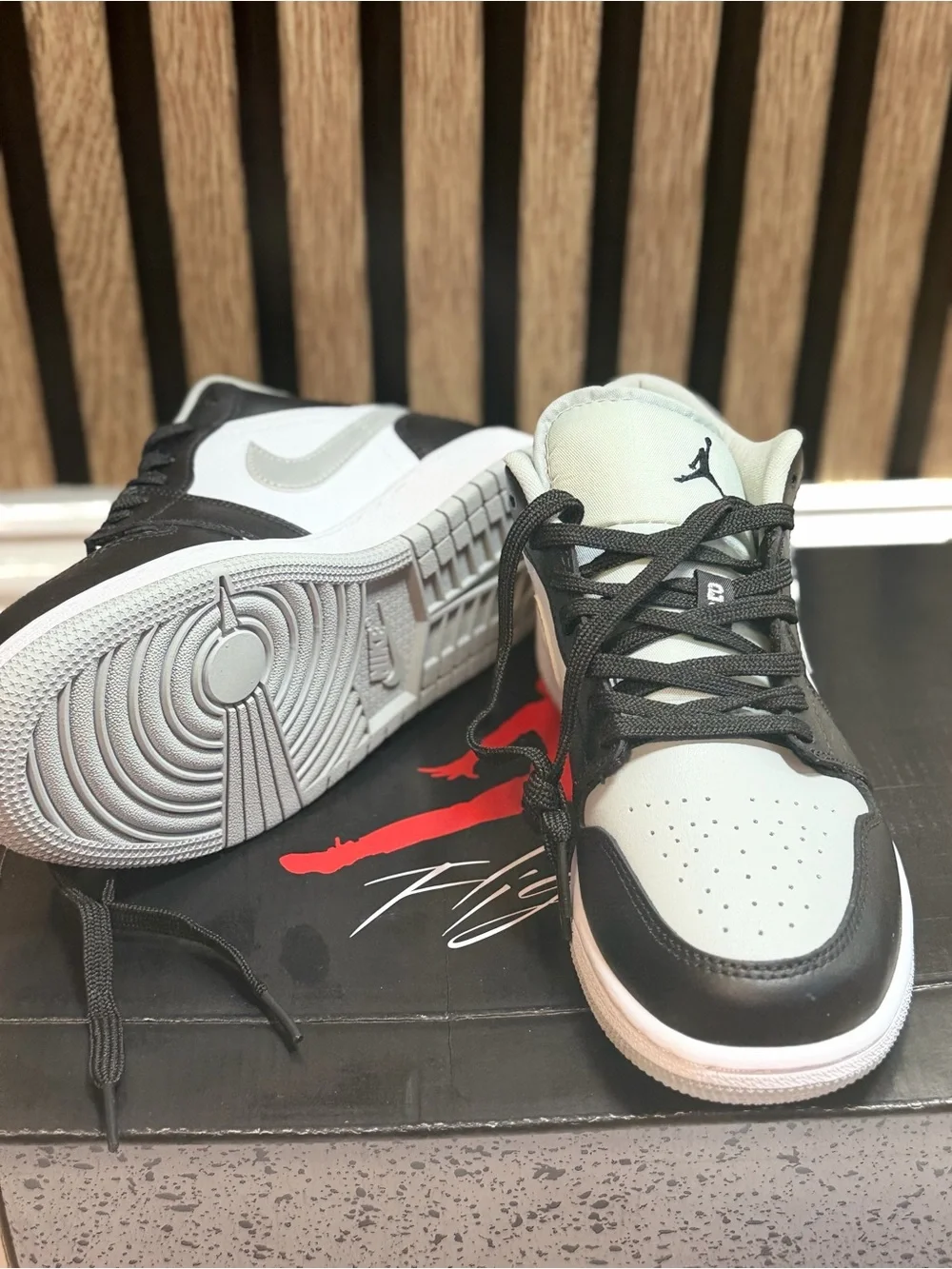Jordan Men’s Low Top Sneakers - Black & Light Gray